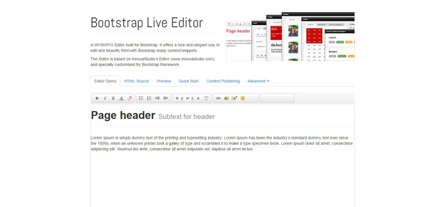 bootstrap live editor