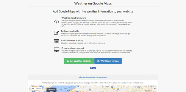 weather on google maps