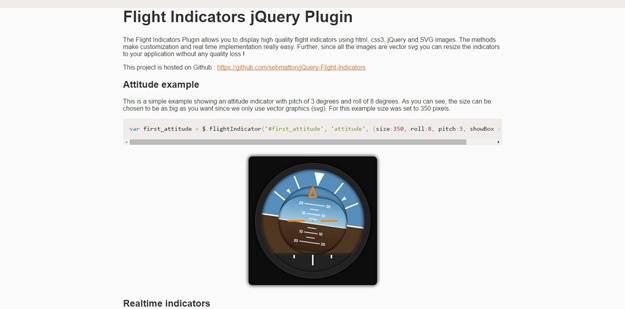 flight-indicators-jquery-plugin