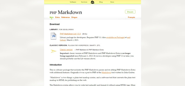 php markdown
