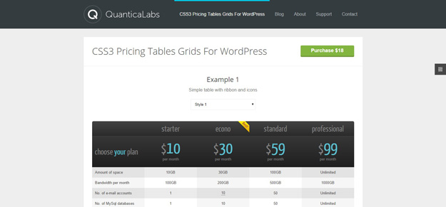CSS3 Responsive Web Pricing Tables