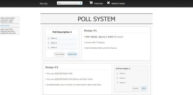 advanced php ajax poll system