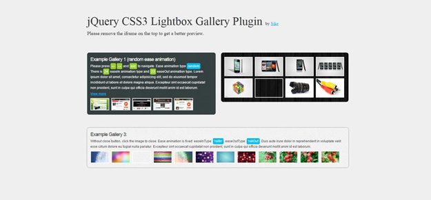 jQuery CSS3 Lightbox Gallery Plugin