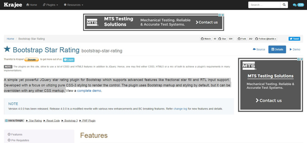 bootstrap star rating