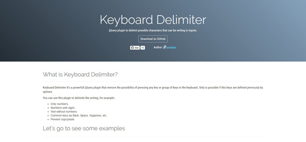 keyboard delimiter
