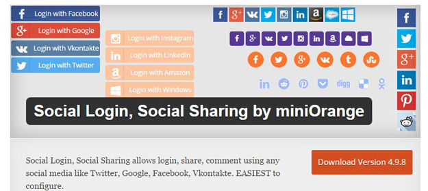 social login sharing by miniorange