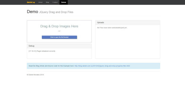 jquery ajax file uploader with drag and drop