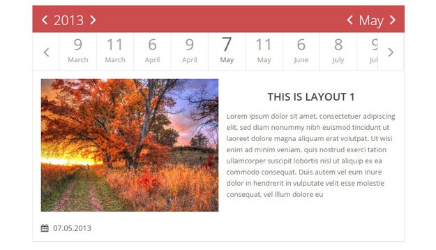 jquery flat event calendar